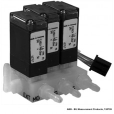 Solenoid Valve block with 3/2-way (3x)