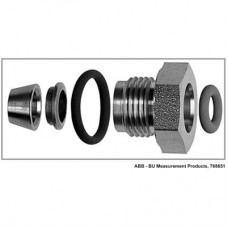 Fitting set for sample gas line