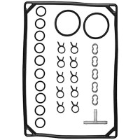 Set of gaskets and fixing parts